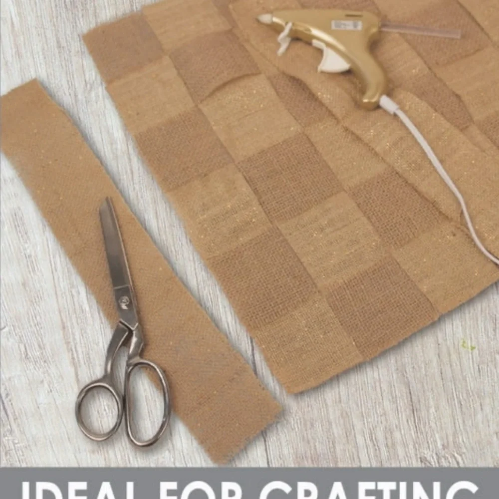 4 yards of Natural Burlap Fabric: 2 Packs with yards per Pack. 46” Wide. New